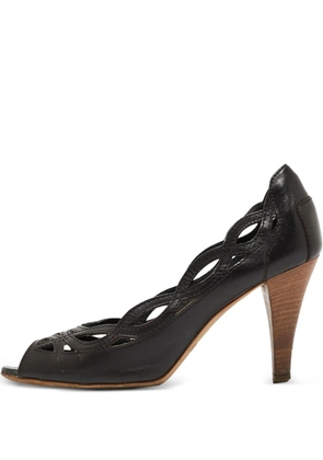 Tod's Vintage 80mm peep-toe pumps - Black