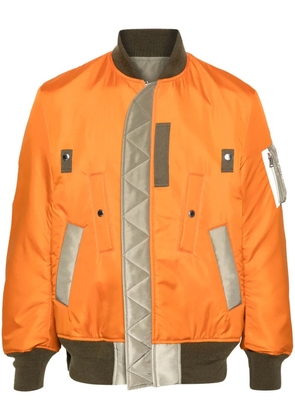 sacai side vent padded jacket - Orange