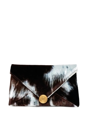 DRIES VAN NOTEN printed envelope mini bag - Brown