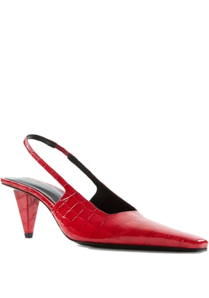 Jude crocodile kitten pumps - Red
