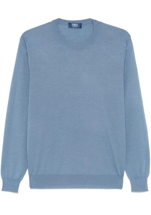 Fedeli fine-knit sweater - Blue