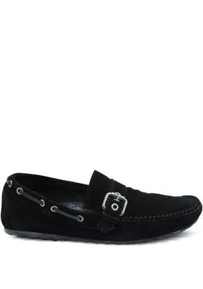 Sergio Rossi Vintage buckle-detail loafers - Black