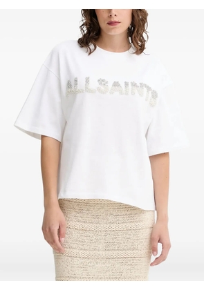 AllSaints Amelie pearl-embellished T-shirt - White
