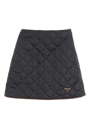 Prada Pre-Owned 2010s Re-Nylon quilted mini skirt - Black