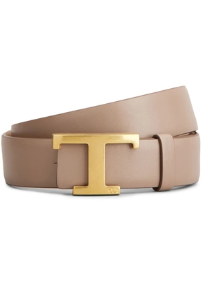 Tod's T Timeless reversible belt - Neutrals