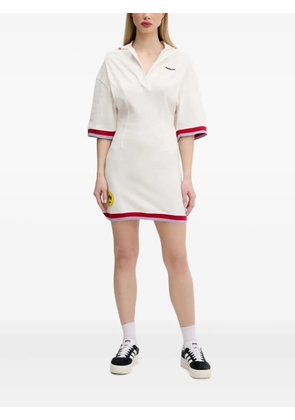 BARROW polo-neck stripe-trims mini day dress - Neutrals