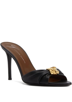 Giuseppe Zanotti 90mm Cherie pleated sandals - Black