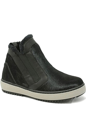 La Mondiale pony-fur panelled boots - Black