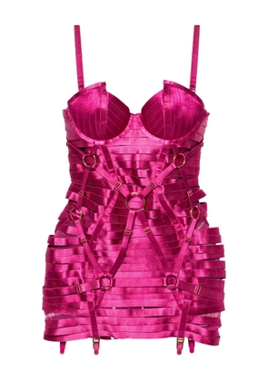 Bordelle Angela satin minidress - Pink