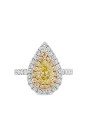 HYT Jewelry 18kt white gold diamond ring - Yellow