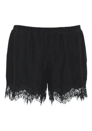 Gold Hawk lace-trim shorts - Black