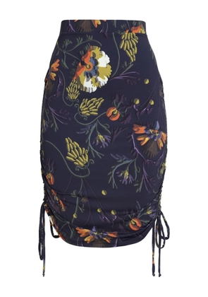 Brigitte Mari floral drawstring skirt - Black