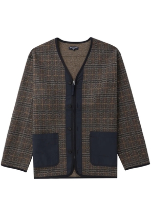 Comme des Garçons Homme check-pattern zip-up jacket - Brown