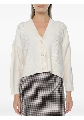 Armani Exchange cable-knit button cardigan - White