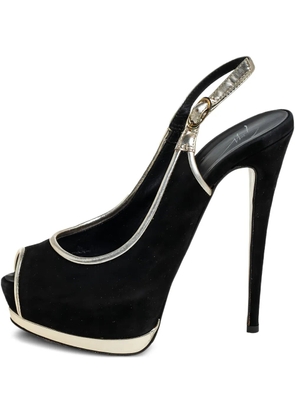 Giuseppe Zanotti 150mm suede slingback pumps - Black