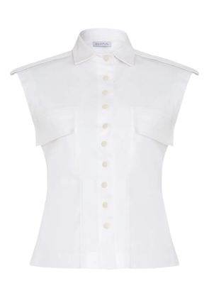 Gloria Coelho pocket-detail sleeveless shirt - White