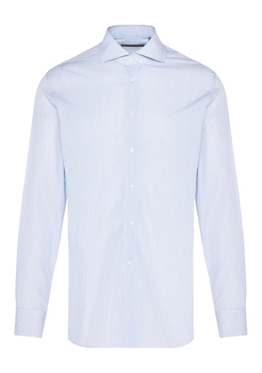 Corneliani pinstripe long-sleeved shirt - Blue
