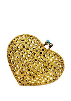 SERPUI Passionate Heart wicker bag - Brown