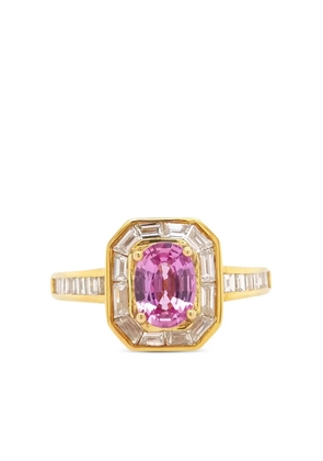 HYT Jewelry 18kt yellow gold diamond and sapphire ring