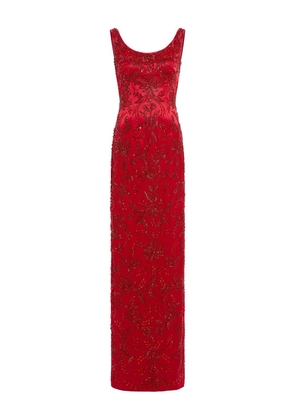 Jenny Packham beaded-embellishments maxi dress - Red