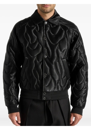 Manière De Voir Ugo quilted satin jacket - Black