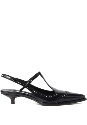 Miu Miu leather t-bar pumps - Black