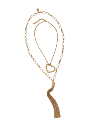 TWINSET heart-pendant double necklace - Gold