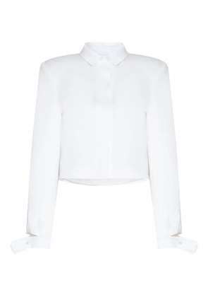 Gloria Coelho padded-shoulder cotton shirt - White