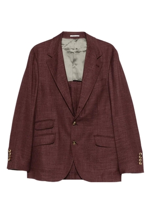 Brunello Cucinelli silk-blend blazer - Red