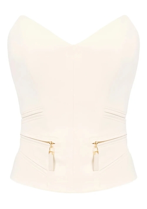 Elisabetta Franchi zip-detail top - Neutrals