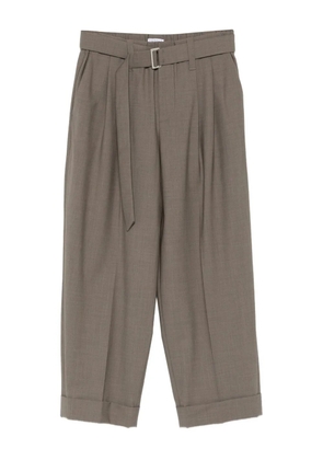 Brunello Cucinelli belted pleated trousers - Grey