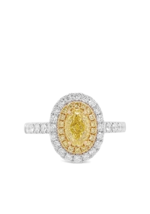HYT Jewelry 18kt white gold diamond ring - Yellow