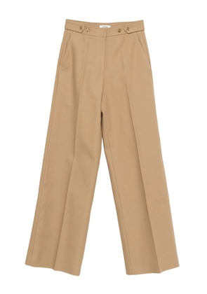 SANDRO button-detailed wide-leg trousers - Neutrals