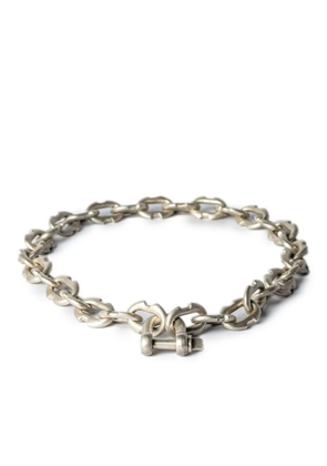 Parts of Four Charm Chain choker necklace - Silver