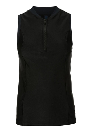 Lygia & Nanny baseball-collar zip-up top - Black