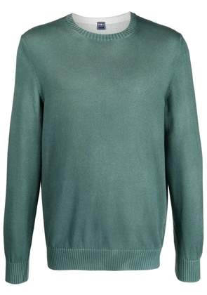Fedeli crew-neck cotton jumper - Green
