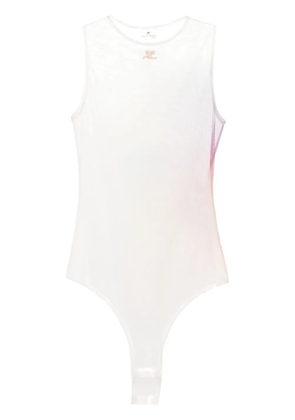 Courrèges Aura tulle bodysuit - Neutrals