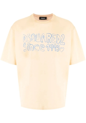 DSQUARED2 logo-print cotton T-shirt - Yellow