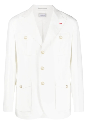 Brunello Cucinelli pockets linen jacket - White