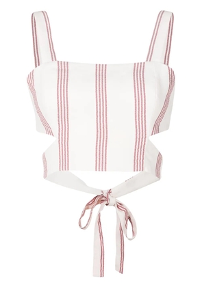 Lethicia Bronstein Ariane striped crop top - White