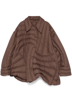 JNBY asymmetrical curved puffer jacket - Brown