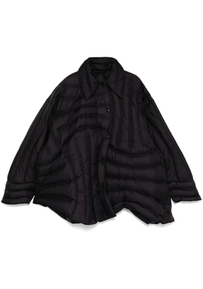 JNBY irregular tangent mid-length puffer jacket - Black