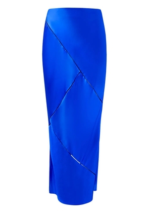 Alejandra Alonso Rojas bias silk skirt - Blue