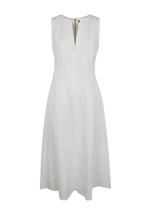 Seventy V-neck midi dress - White
