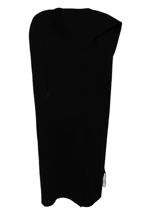 Goen.J double-faced muffler cape poncho - Black