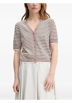 PS Paul Smith striped V-neck cardigan - Red