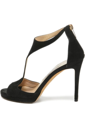 Jimmy Choo Pre-Owned 100mm Lana cut-out sandals - Black