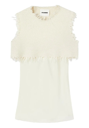 Jil Sander layered-design sleeveless top - White