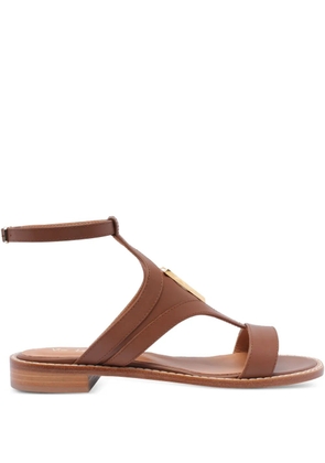 Via Roma 15 flat strappy sandals - Brown