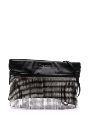 Miu Miu Pre-Owned 2010-2025 Nappa Crystal Fringe crossbody bag - Black